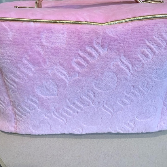 NWT Juicy Couture Pink and Gold Travel Cosmetic Bag - Picture 5 of 8